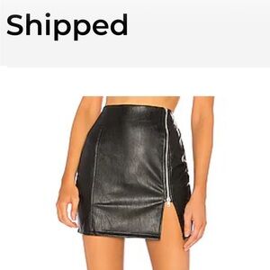 NWT Revolve Superdown Zippered Leather Skirt